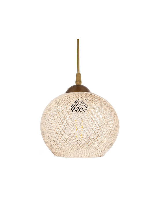 GloboStar Illumio Hängelampe Gold Kugel mit Fassung E27 30x30x70cm.