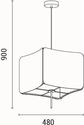 Eurolamp Toscany Ceiling Light Beige with E27 Socket 48x48x48cm