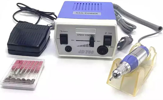 JSDA Τροχός Νυχιών Ρεύματος 35W Μωβ 30000 Στροφών με Πεντάλ