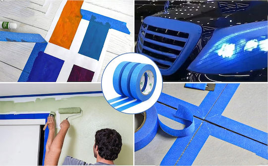 Bandă de vopsit Rosfix 50 mm x 50 m albastru profesional
