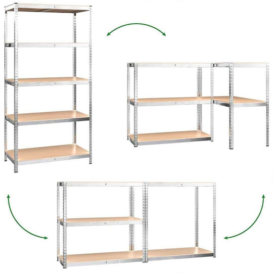 Raft Dexion Galvanizat 120x50x180cm Cu 5 Rafturi Rezistență Totală 875kg