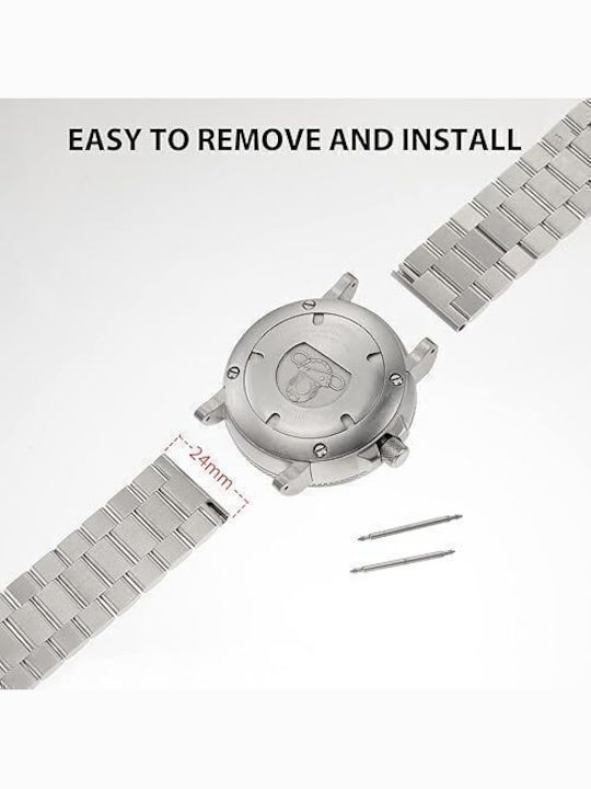 Citizen Promaster Bj-8050 Eco Drive Dive Watch Godzilla All Stainless Steel 24mm Strap Or Bracelet Adapter