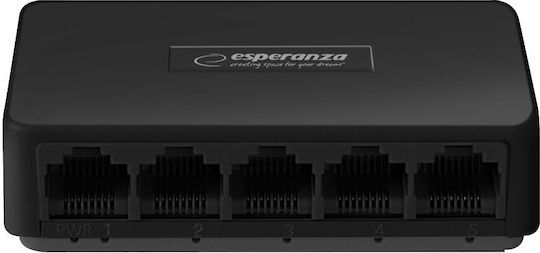 Esperanza ENS101 Managed Switch με 5 Θύρες Gigabit (1Gbps) Ethernet και 5 SFP Θύρες