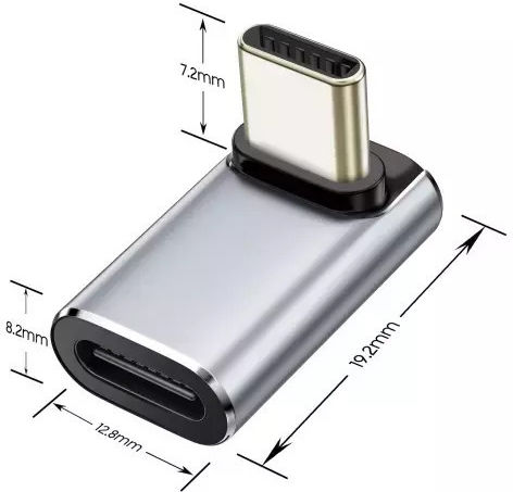 Tech-Protect Ultraboost Converter USB-C male to USB-C female Gray 1pcs
