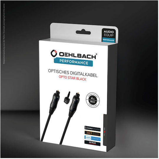 Oehlbach Optical Audio Cable TOS male - TOS male Μαύρο 0.5m (D1C66101)