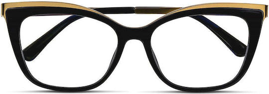 Blue Light Computer Glasses Venice Midnight Black