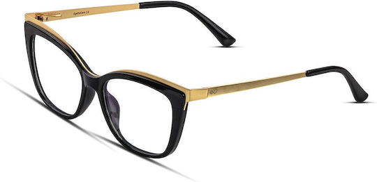 Blue Light Computer Glasses Venice Midnight Black