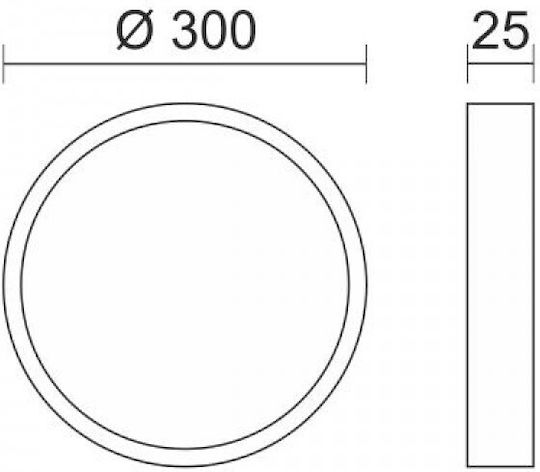 Spot Light Πλαφονιέρα 30εκ. LED