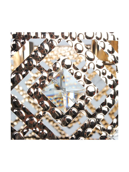 Globobox Pendant Light Gold with Crystals for Socket E27 40x40x20cm
