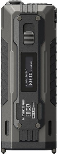 NiteCore Flashlight LED with Maximum Brightness 8000lm EDC37 Black