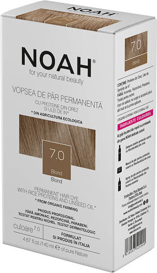 Noah for Beauty Permanent Hair Colour Vopsea de Păr fără amoniac 7.0 Blondă 140ml