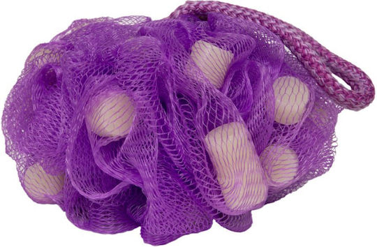 2 in 1 Shower Sponge Exfoliating Mesh Built-in Soap Lavender Scent Relaxing Effect Esponjabon 1 Piece