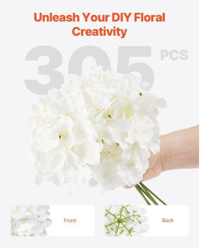 Vevor Decorative Artificial Hydrangea Flowers 305 White Pieces Rzxqbs305pcsv5x1b001v0