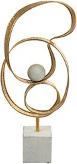 Zen Collection Διακοσμητικό Μεταλλικό Χρυσό Μπάλα Λευκή Βάση 18x9x45cm 51558 Zen Collection Διακοσμητικό Μεταλλικό Χρυσό Μπάλα Λευκή Βάση 18x9x45cm 51558
