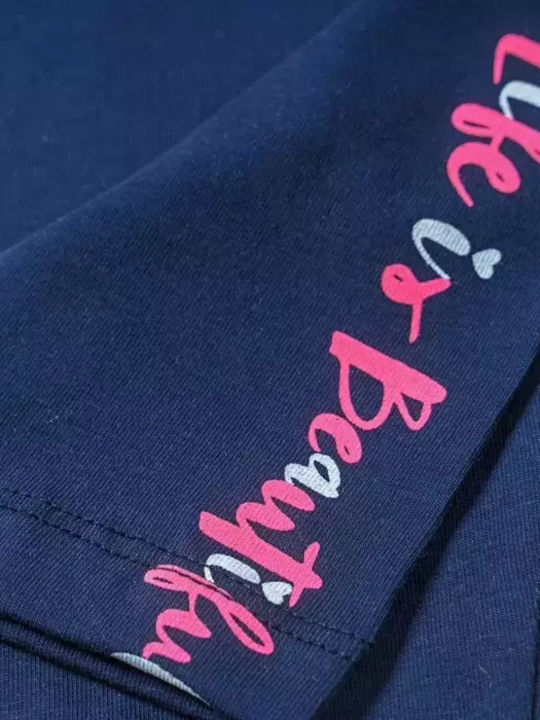 Kids' Set with Leggings Summer 2pcs Navy Blue