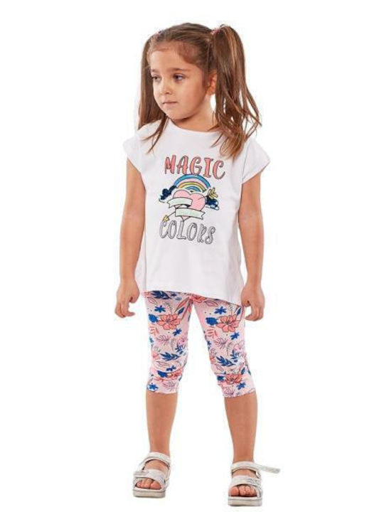 Kids' Set with Leggings Summer 2pcs Ecru