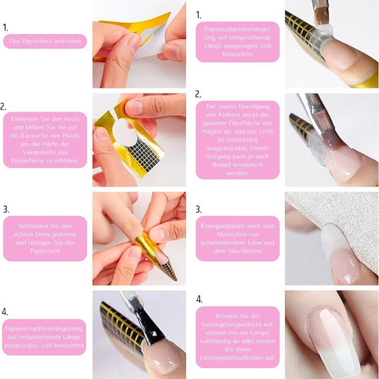 Self-Adhesive Disposable Nail Forms Nail Extension 50 Pieces 2omo67