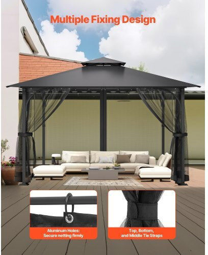 Vevor Αντικατάσταση Δικτύου Κιόσκι 10x10x6.7 Ft Ltwzdl10ft10fosorv0
