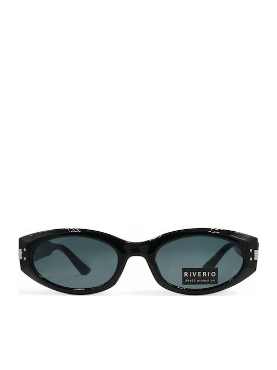 Riverio Women's Sunglasses with Black Plastic Frame and Black Lens RVF89503
