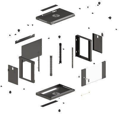 Lanberg Wandmontiert Rack-Schrank 9U Schwarz WF03-5309-10B