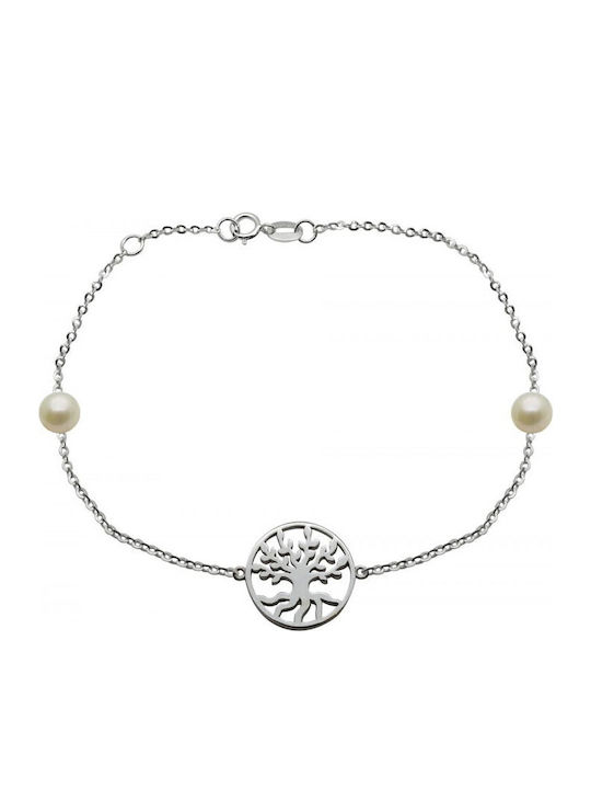 Atofio Kosmima Women's White Gold 9K Bracelet
