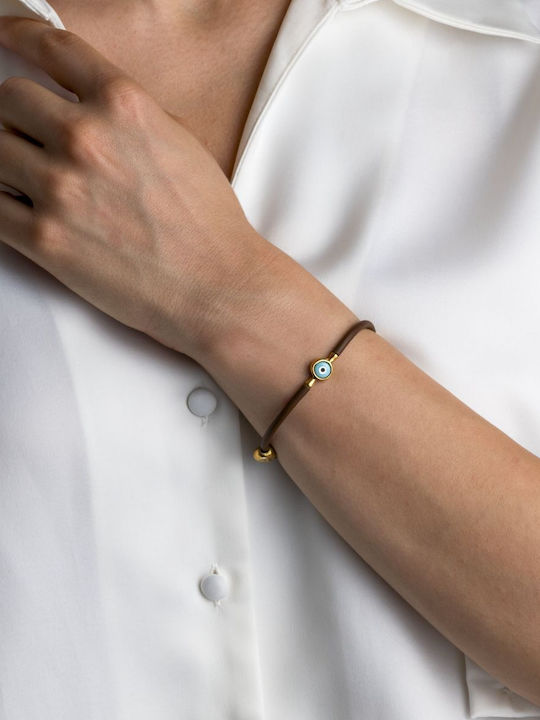 Moero Women's Bracelet with design Eye made of Silver Gold Plated