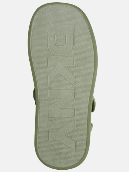 Women's Flat Sandals in Green Color