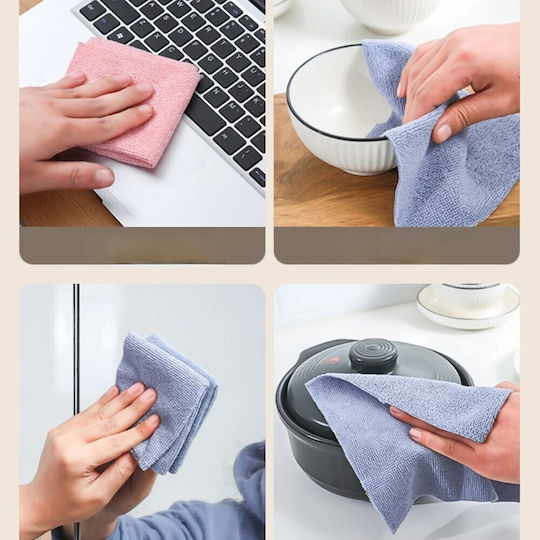 Set of Microfiber Cleaning Cloths 10 Pieces 20x20cm 1kat39