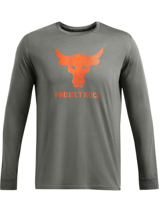 Project Rock Brahma Bull T-shirt Clay Green, Team Orange