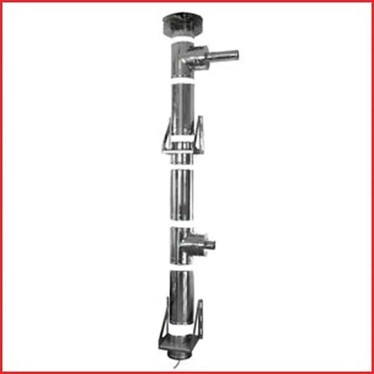 Inox Double Wall Chimney Pipe Diameter 150-200 0.5m