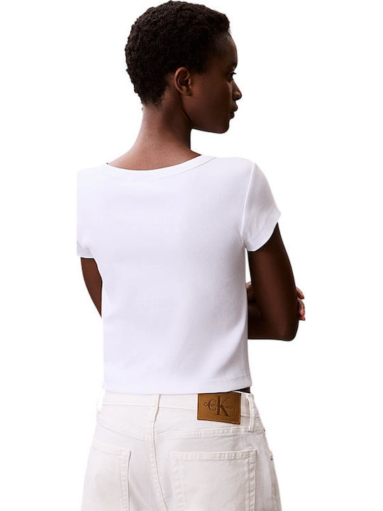Calvin Klein Bluza Brilliant Albă Calvin Klein Bluza Brilliant Albă
