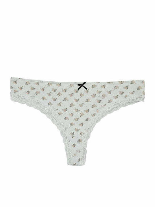 Βαμβακερά Femei Slip 3Pack cu Dantelă Multicolour