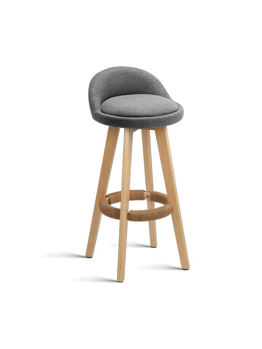 Табуретка Бар с гръбнак Дърво Gray 80x37x37бр