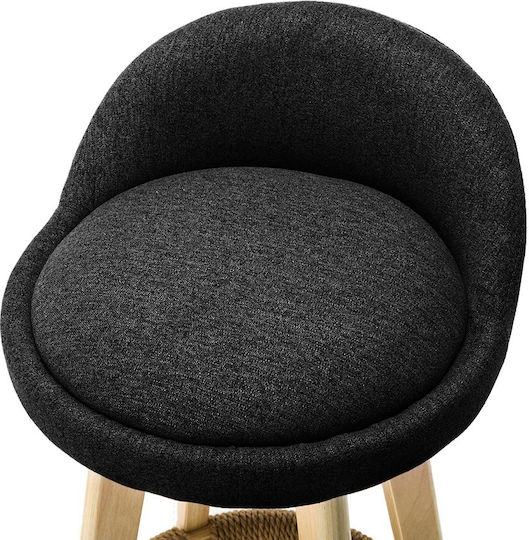 Scaune Bar cu spătar Lemn Negru 80x37x37buc