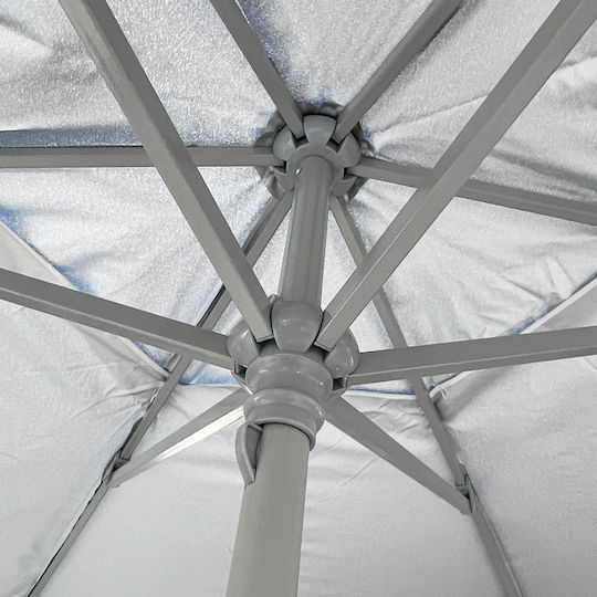 Solart Umbrelă de Plajă Pliabilă Diametru 2.3m cu Rezistență la Vânt Bej