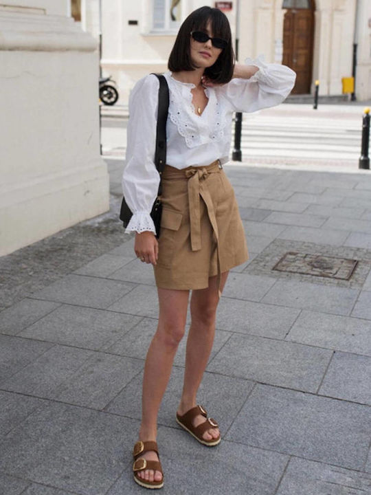 Arizona Big Buckle Leather Women's Flat Sandals Anatomic in Brown Color Narrow Fit