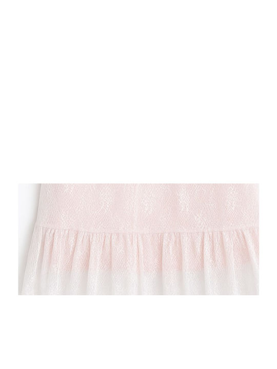 Children's Dress Short Sleeve Tulle Pink