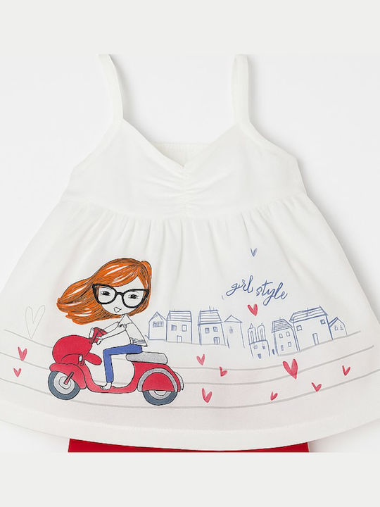 Kinder-Set mit Shorts Sommer 2Stück Weiß