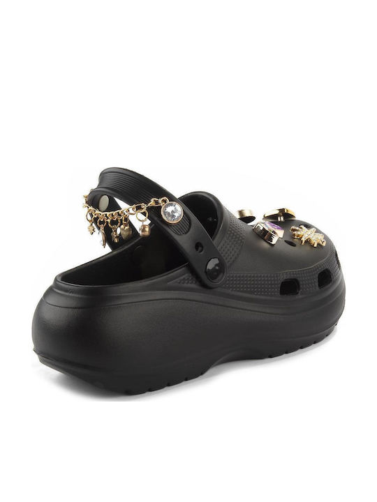 Fshoes Γυναικεία Σαμπό Μαύρα