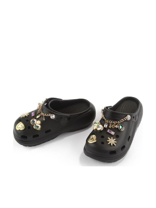 Fshoes Γυναικεία Σαμπό Μαύρα