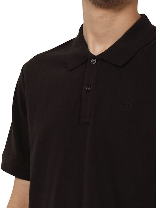 Essential Polo Herrenbluse Kurzarm Schwarz