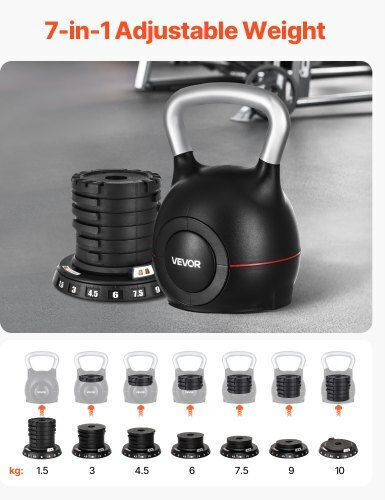 Vevor Kettlebell Reglabil 7 Niveluri de Greutate Hlkdhs1588kgl8bx1002v0