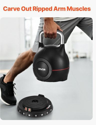 Vevor Adjustable Kettlebell 7 Weight Levels 2-20 Kg Hlkdhs20kg004ge4c002v0