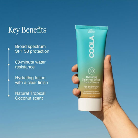 Coola Loțiune Hidratantă Waterproof Pentru Corp Protecție Solară (SPF30) 148ml
