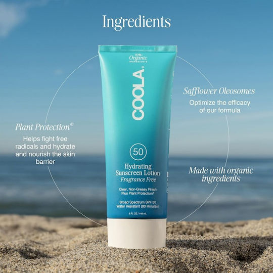 Coola Hydrating Waterproof Body Sunscreen Lotion SPF50 148ml
