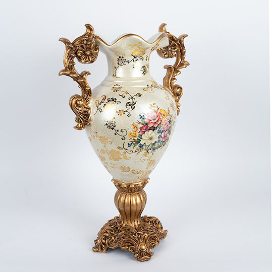 Eurolamp Διακοσμητικό Βάζο Porzellan Gold 34x22x50cm 1Stück