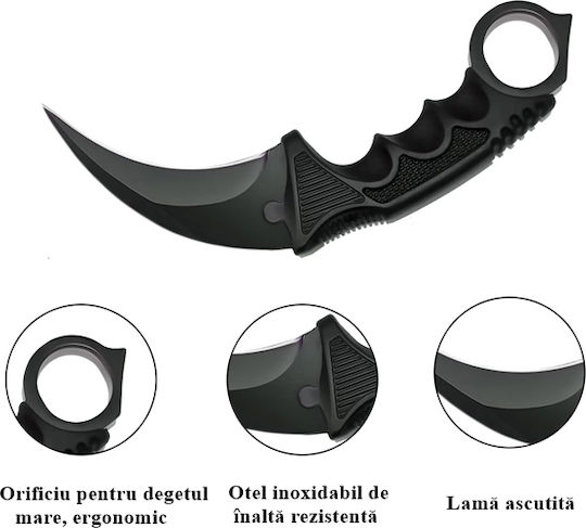 Karambit Educațional De Supraviețuire Multicolor Cu Husă