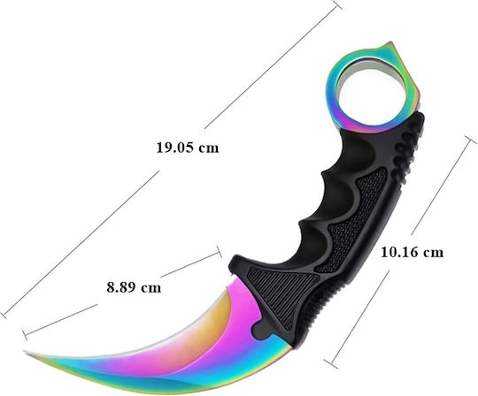 Karambit εκπαίδευσης Επιβίωσης Πολύχρωμο σε Θήκη