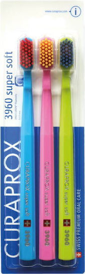 Curaprox Cs 3960 Toothbrush Super Soft Blue-Yellow 3pcs