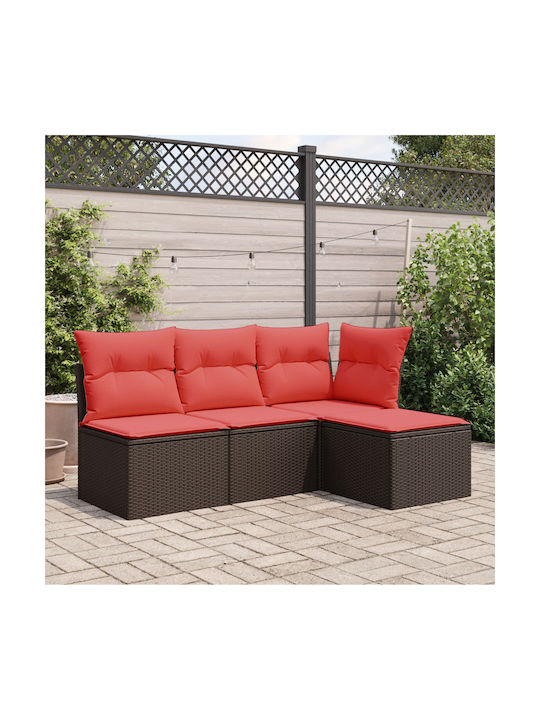 Σκαμπό Rattan Καφέ 55x55x37cm Σκαμπό Rattan Καφέ 55x55x37cm